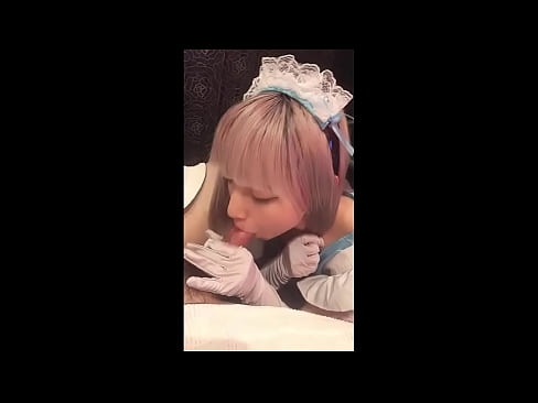 ❤️ Japanese Idol [mayuka], Franse diensmeisie kostuum, deel 1, blowjob en ruk af met lotion ️❌ Fok by ons ☑